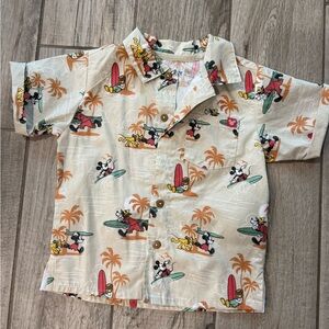 Kids Surf Print Short-Sleeve button up Shirt -